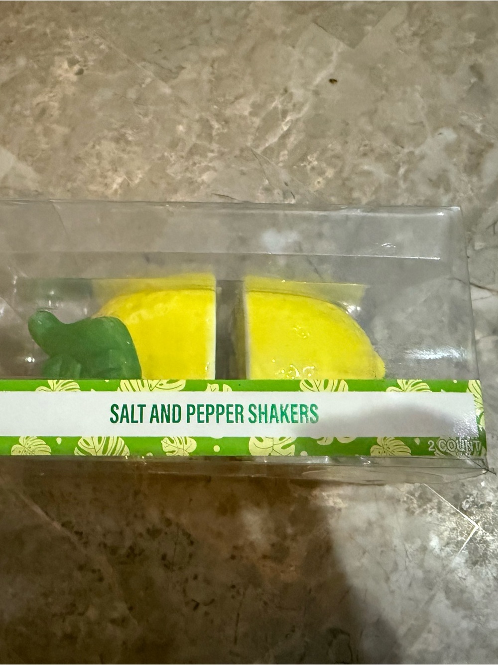 Lemon-Shaped Salt & Pepper Shaker Set - Yellow